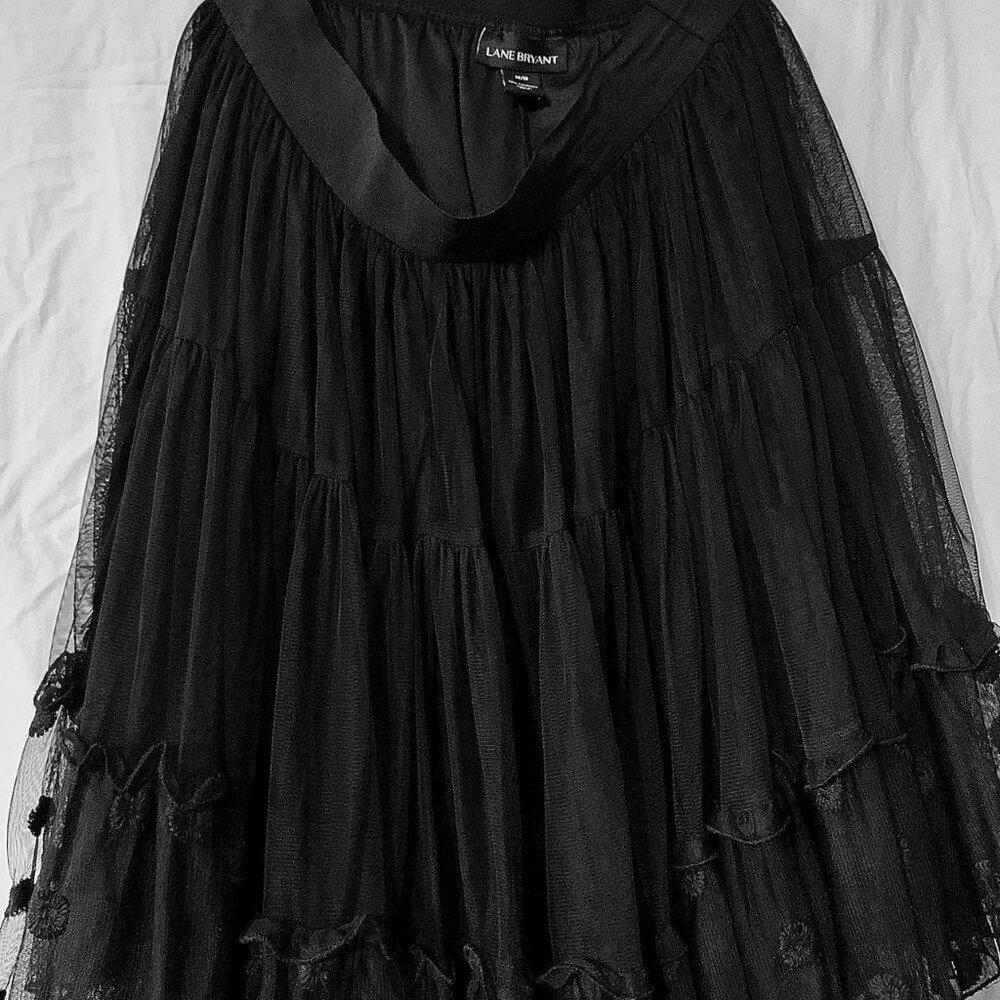 Lane Bryant Black Tulle Skirt
